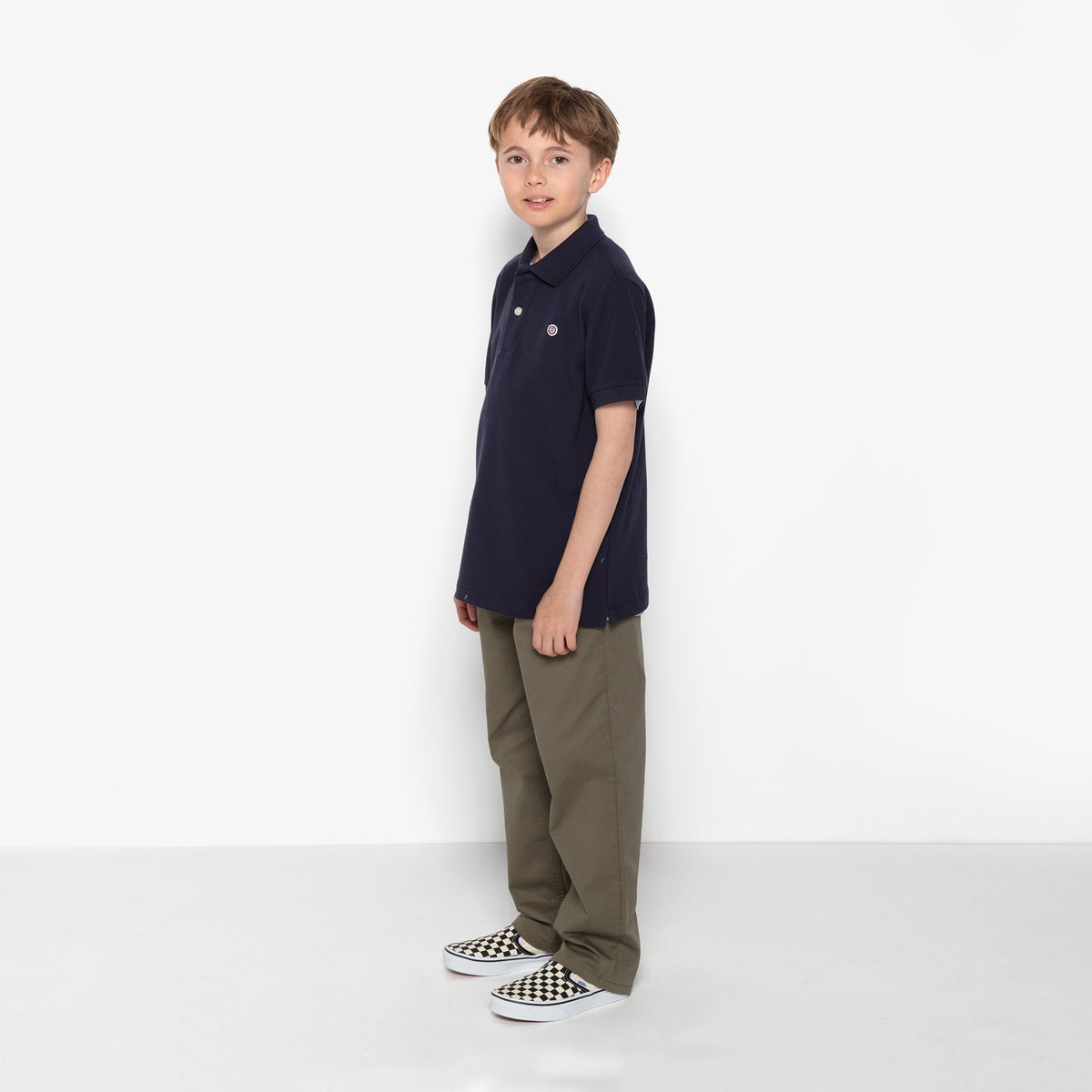 Polo Junior Maniche Corte In Cotone Blu Scuro SERGE BLANCO