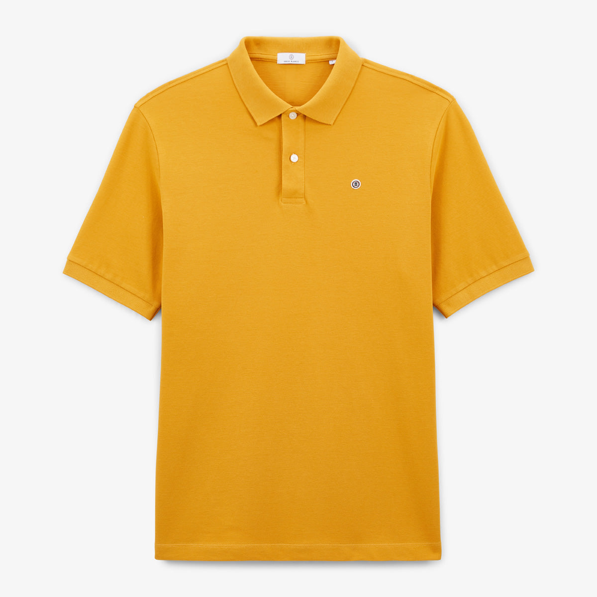 Polo in cotone piqué a maniche corte Lucas giallo oro da uomo SERGE BLANCO