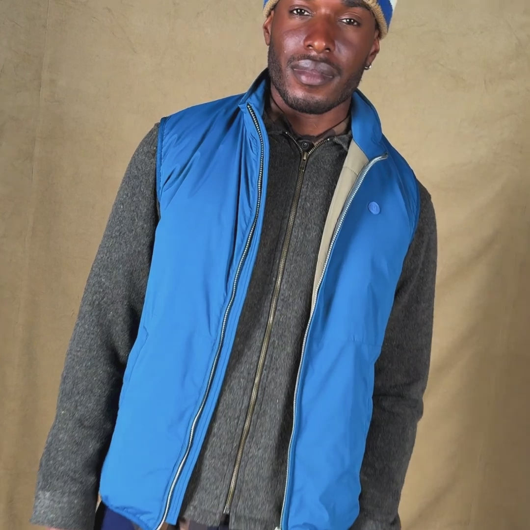 Gilet senza maniche ultraleggero blu Daytona