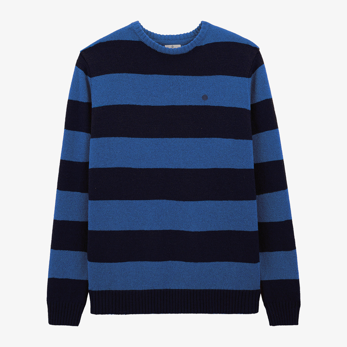 Maglione girocollo in lana blu navy a righe Musa Uomo SERGE BLANCO