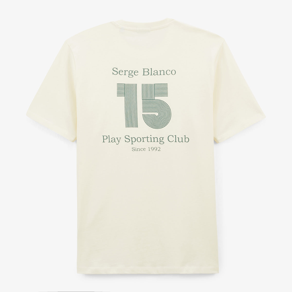 Maglietta a maniche corte in cotone Sporting Club bianco avorio Play Uomo SERGE BLANCO