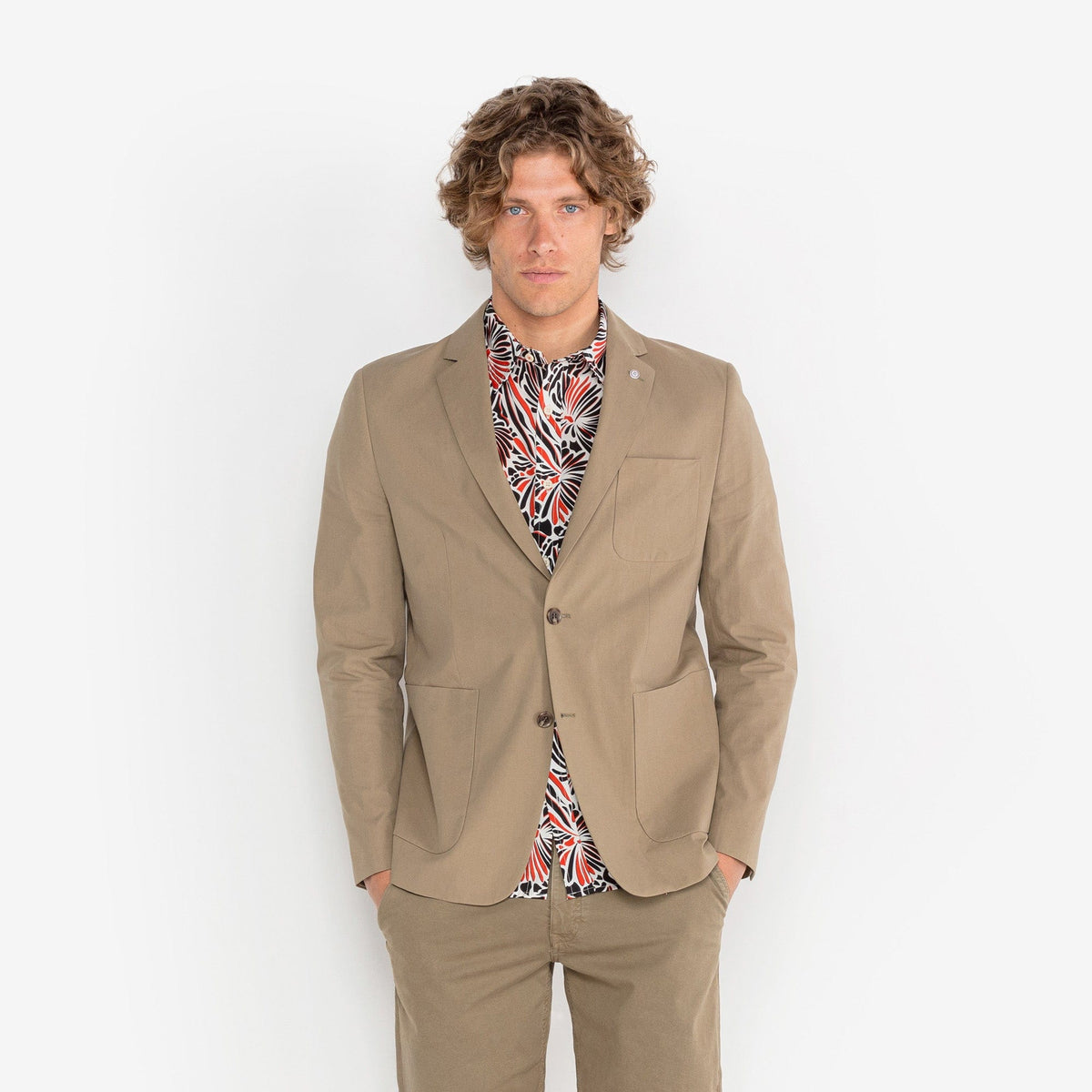 Giacca Blazer Simonni in cotone teck da uomo SERGE BLANCO