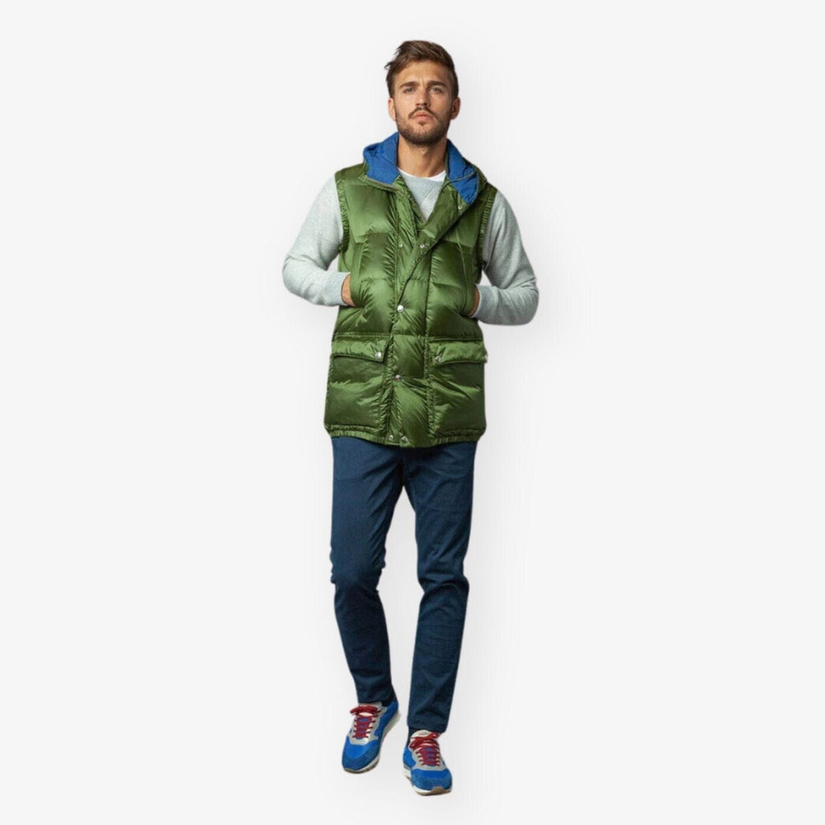 Gaston gewatteerde jas met capuchon in militaire stijl