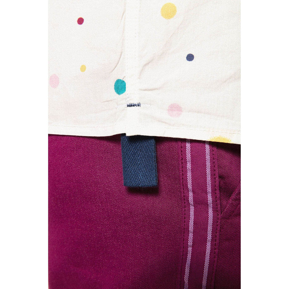 Kleurrijk popeline shirt met korte mouwen