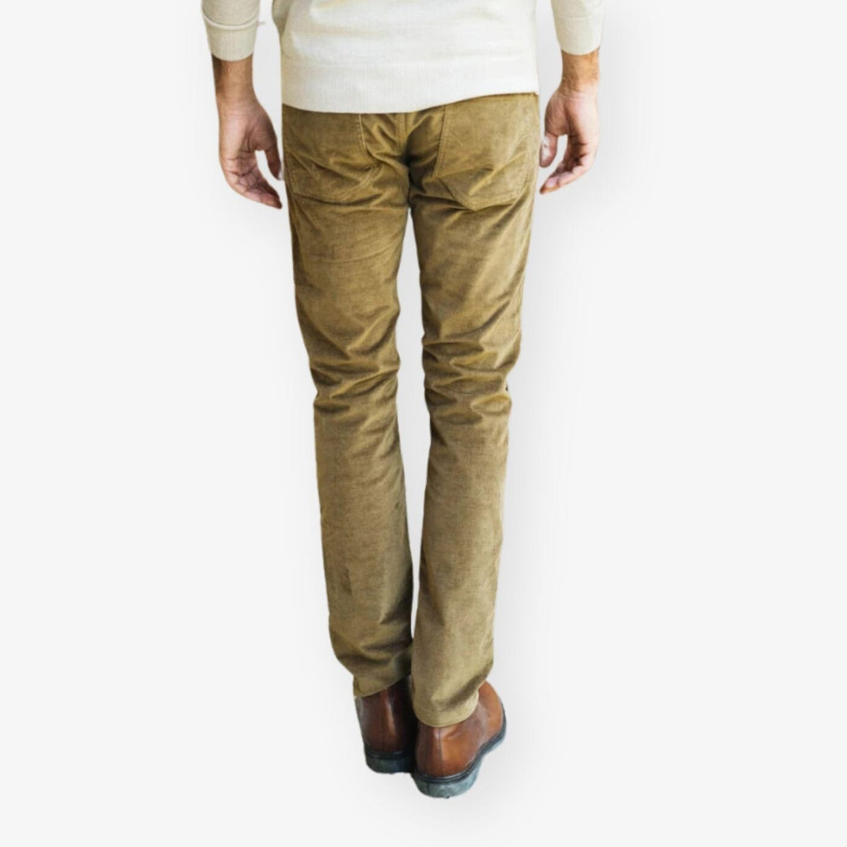 Broek met 5 zakken van stretchfluweel