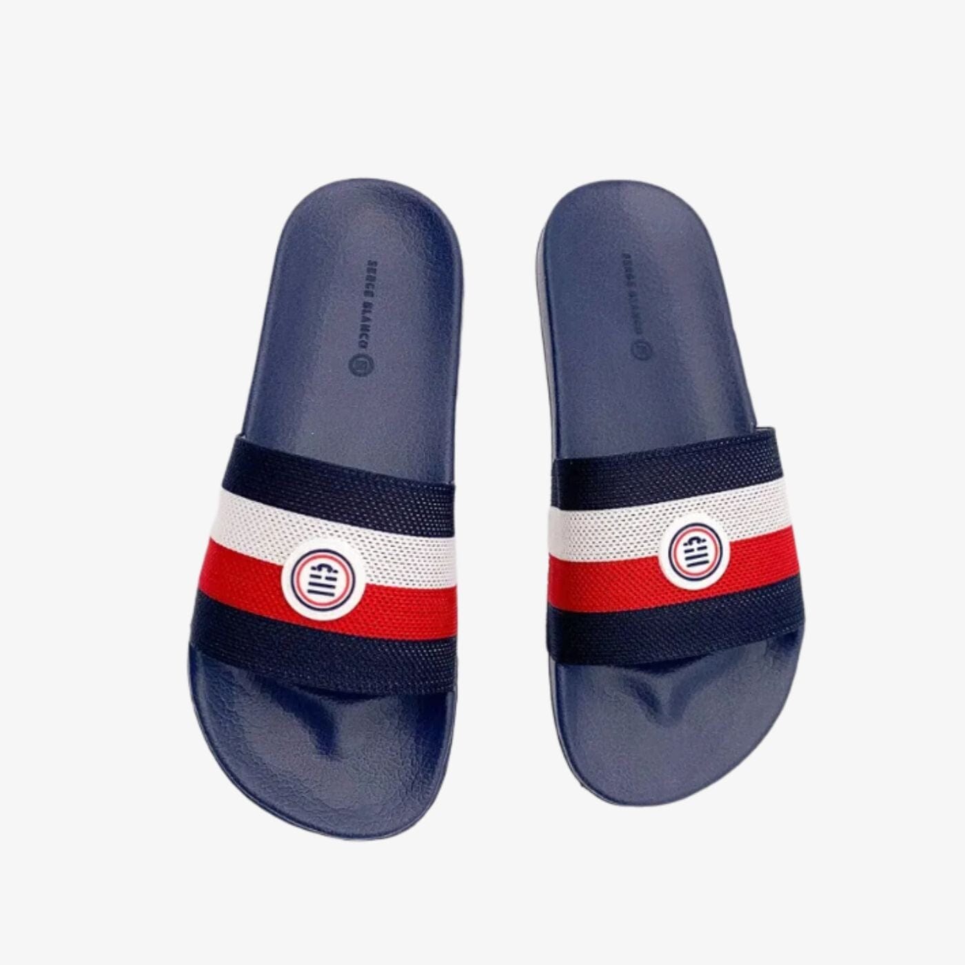 Slippers met driekleurige bandjes POOL SLIDES
