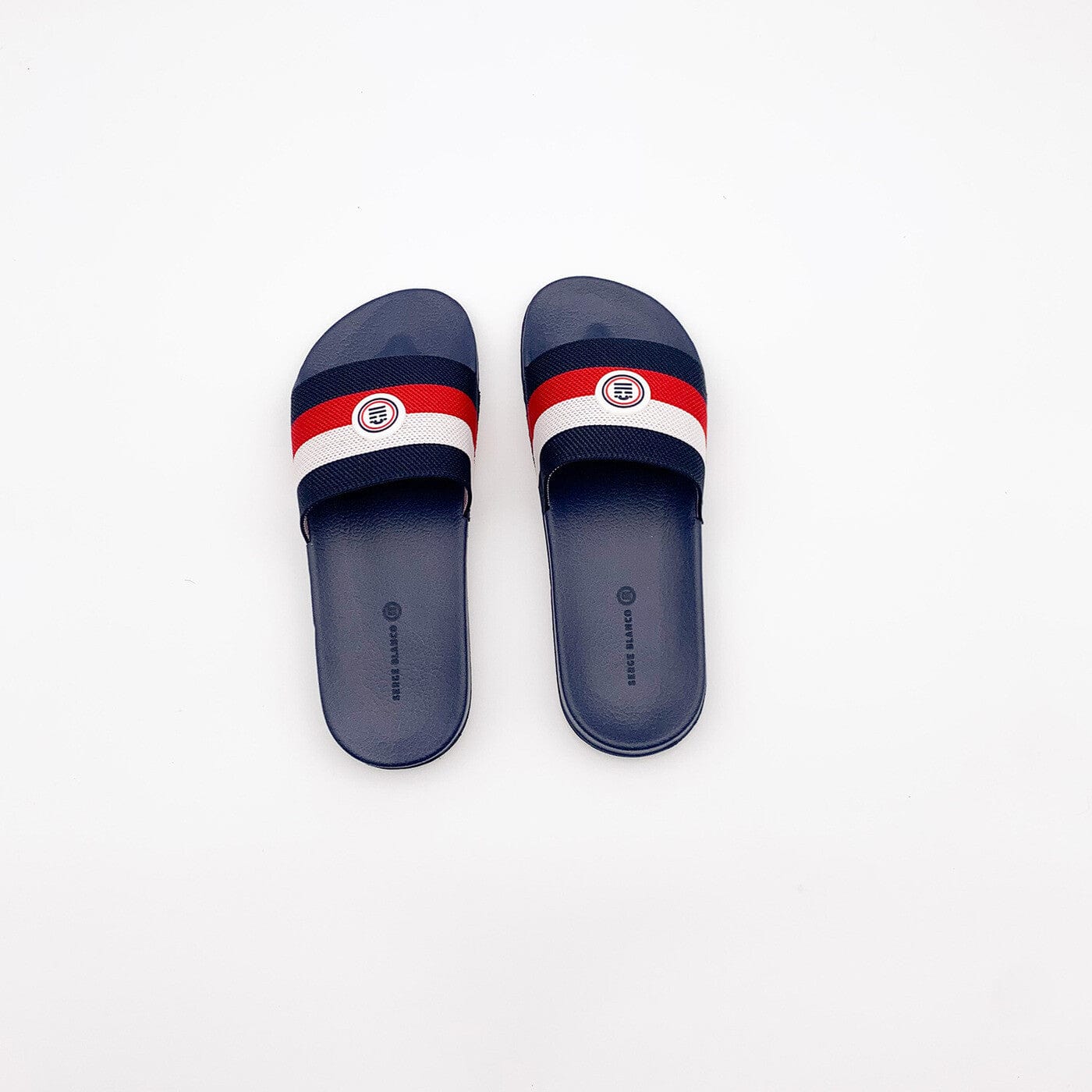 Slippers met driekleurige bandjes POOL SLIDES