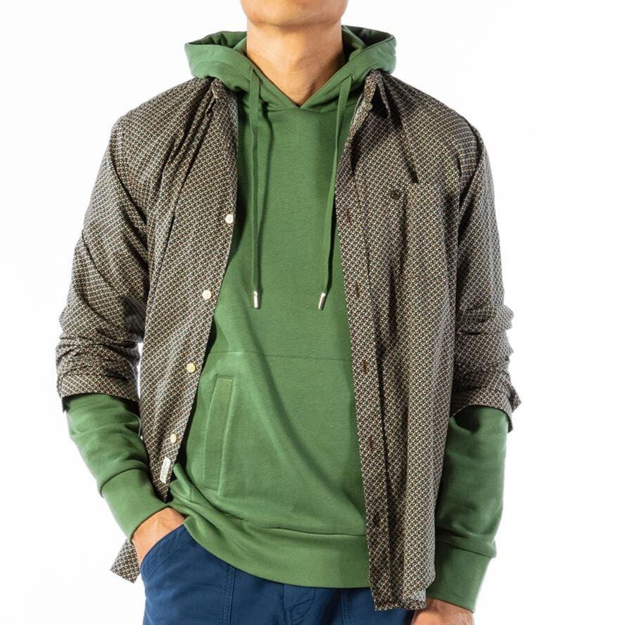 Amethist shirt met lange mouwen van fantasieweefsel