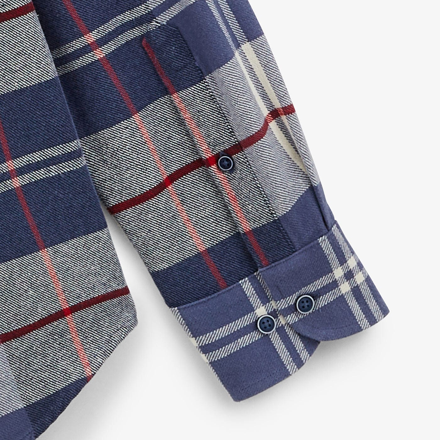 Donkerblauw geruit overhemd