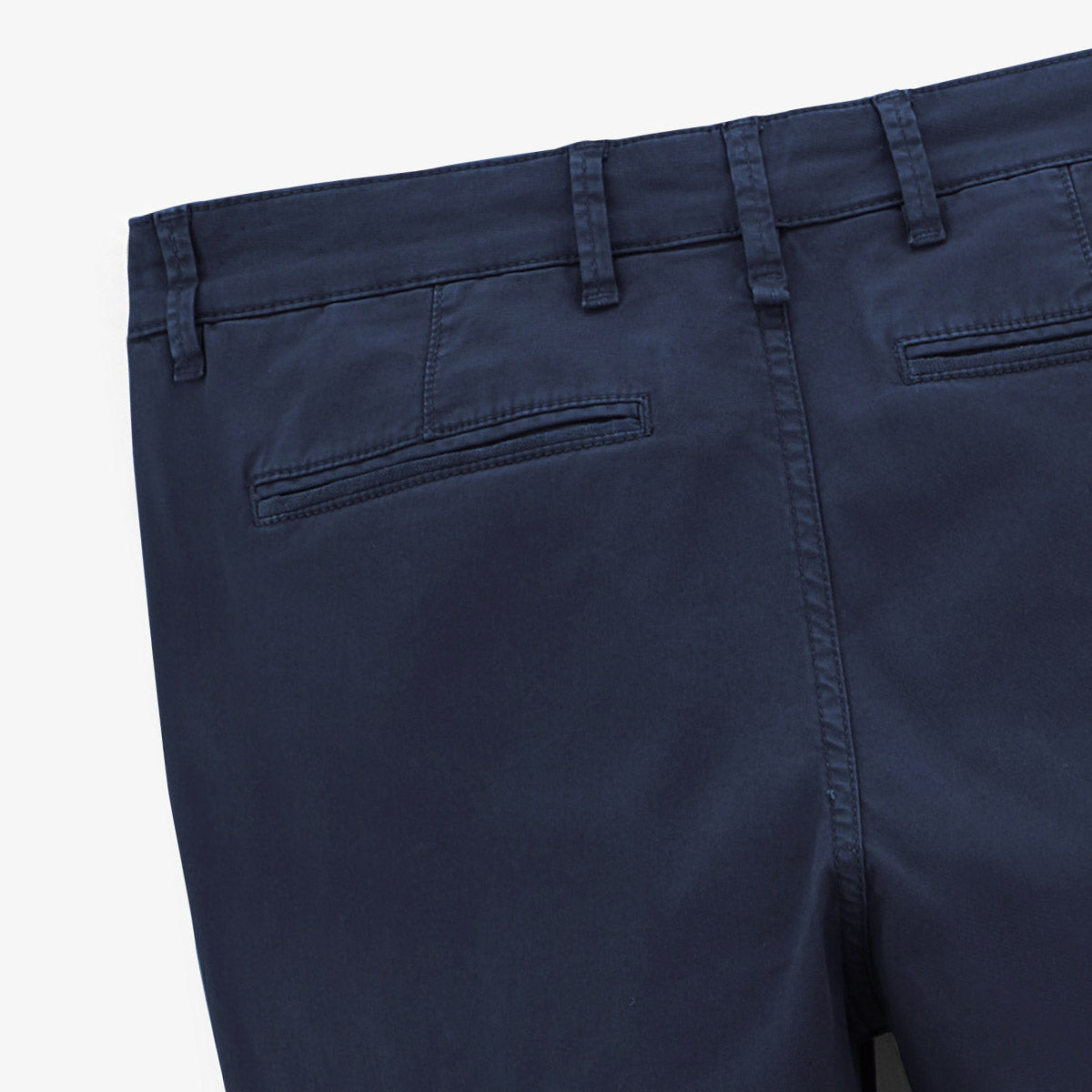Chino 702 rechte pasvorm comfortabel marineblauw katoen heren serge blanco