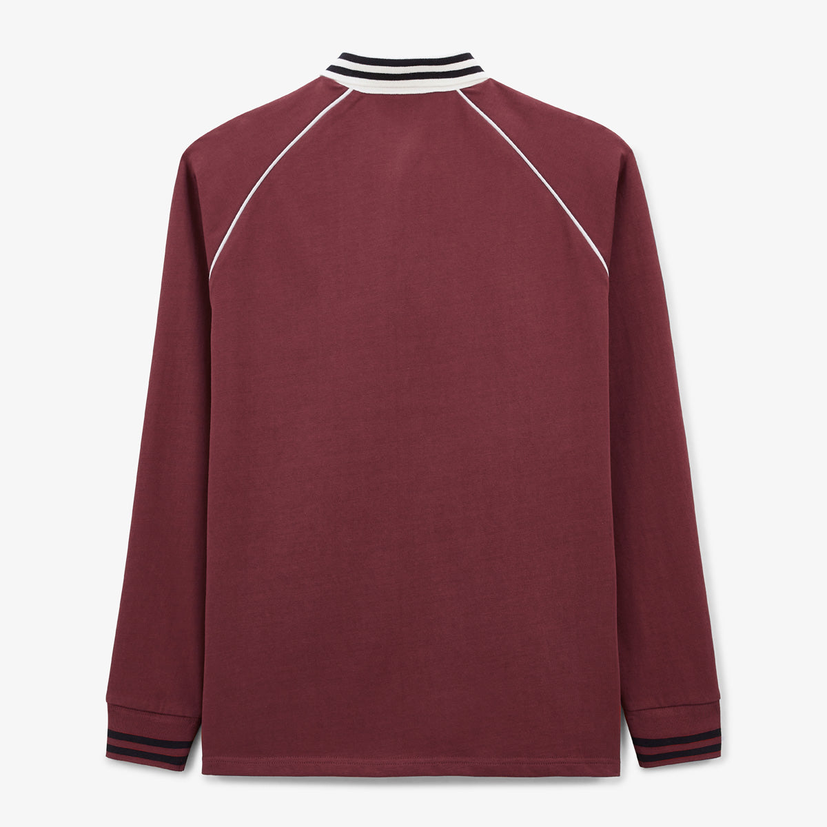 Rugby shirt met lange mouwen en rode kraag Merlot voor heren SERGE BLANCO