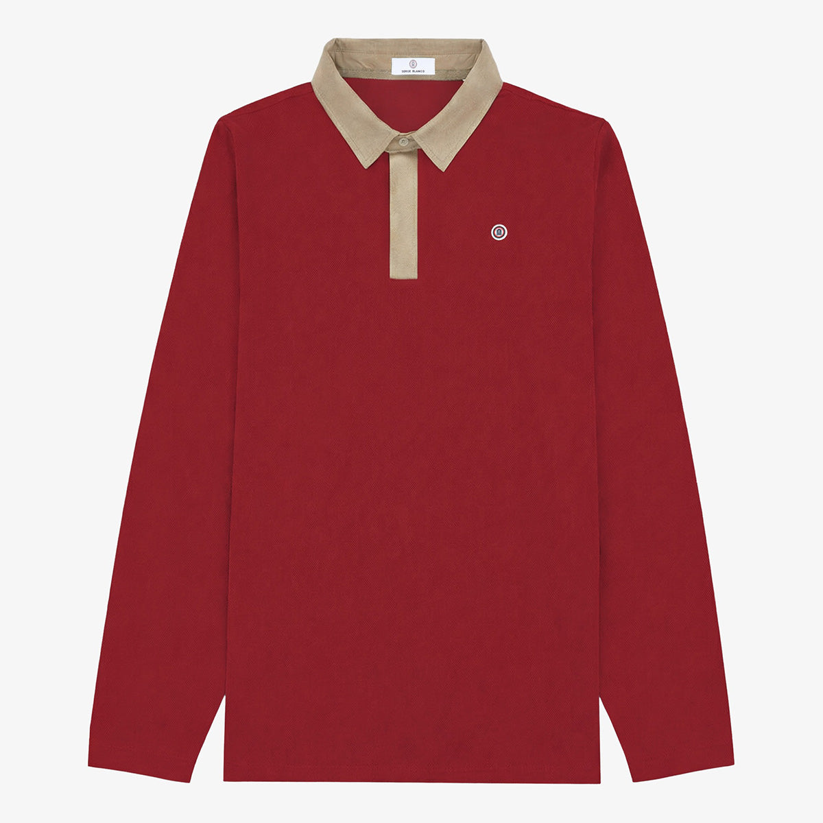 Livio rugby shirt in merlotrood jersey