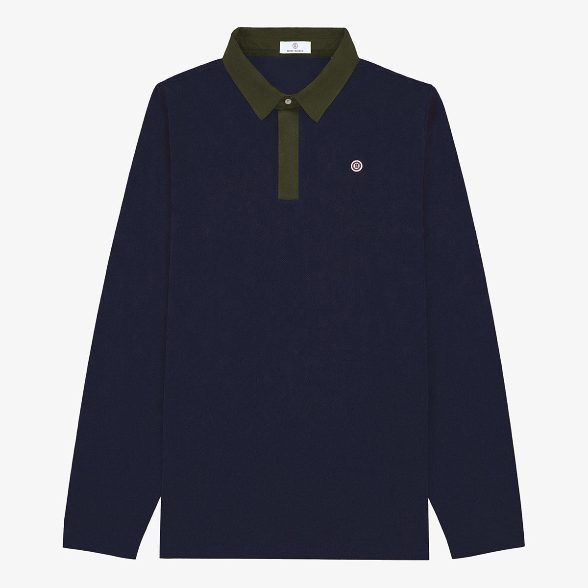 Livio rugby shirt van jersey met marineblauw