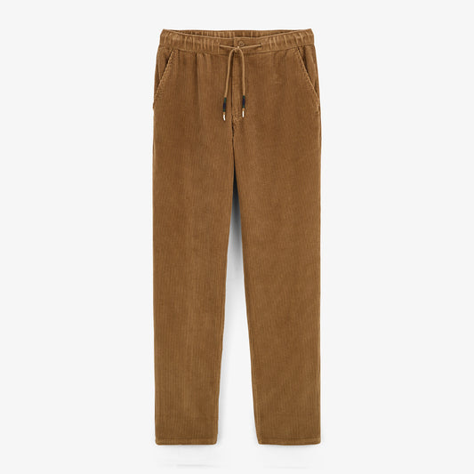 Broek 549 corduroy regular comfort elastische taille bruin hazelnootkleurig heren SERGE BLANCO