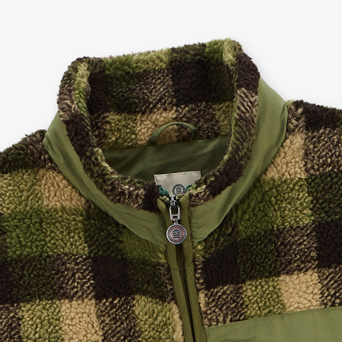 Mouwloze fleece met groene ruitjes Montreal voor heren SERGE BLANCO