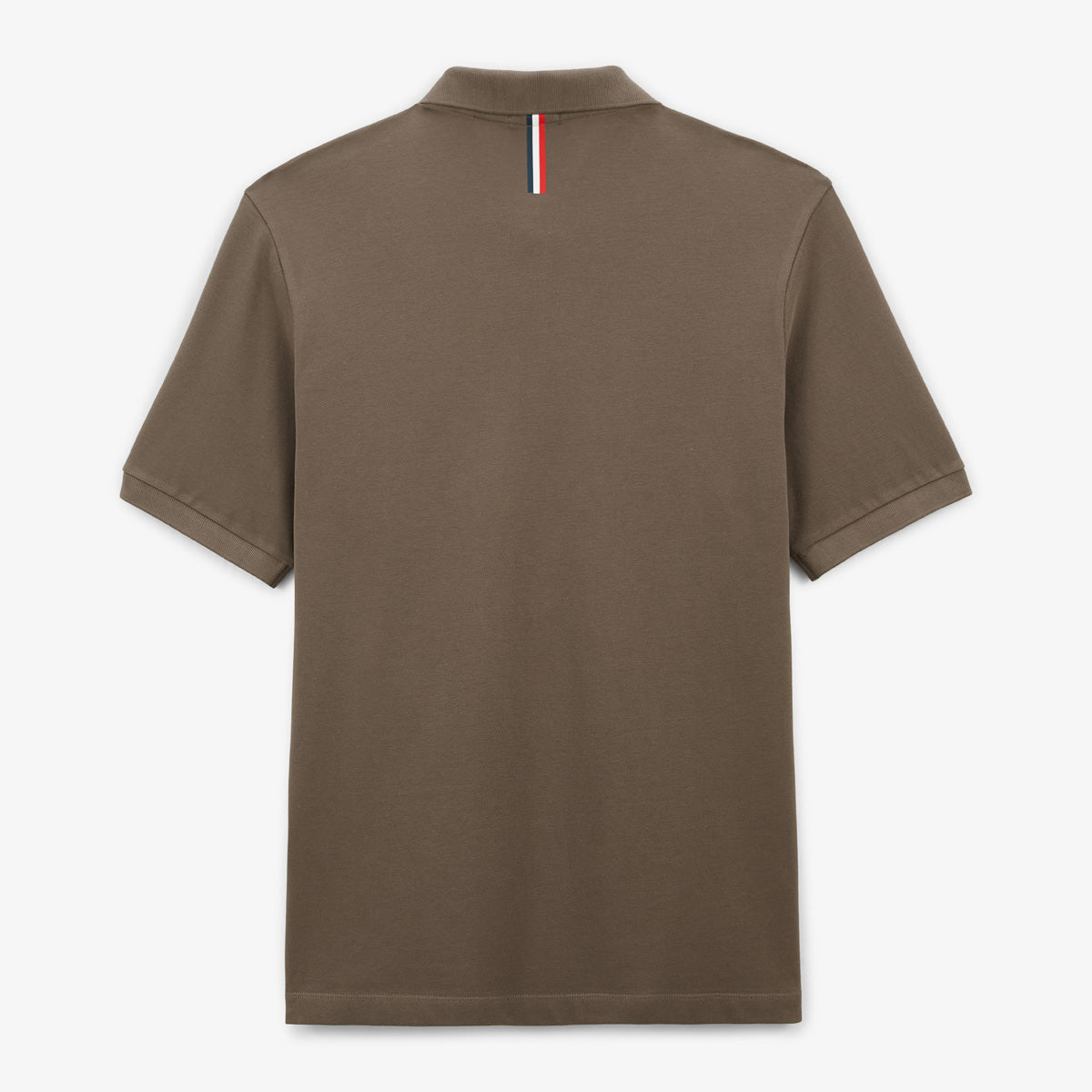 Lucas piqué polo met korte mouwen van katoen, shitake bruin, heren SERGE BLANCO