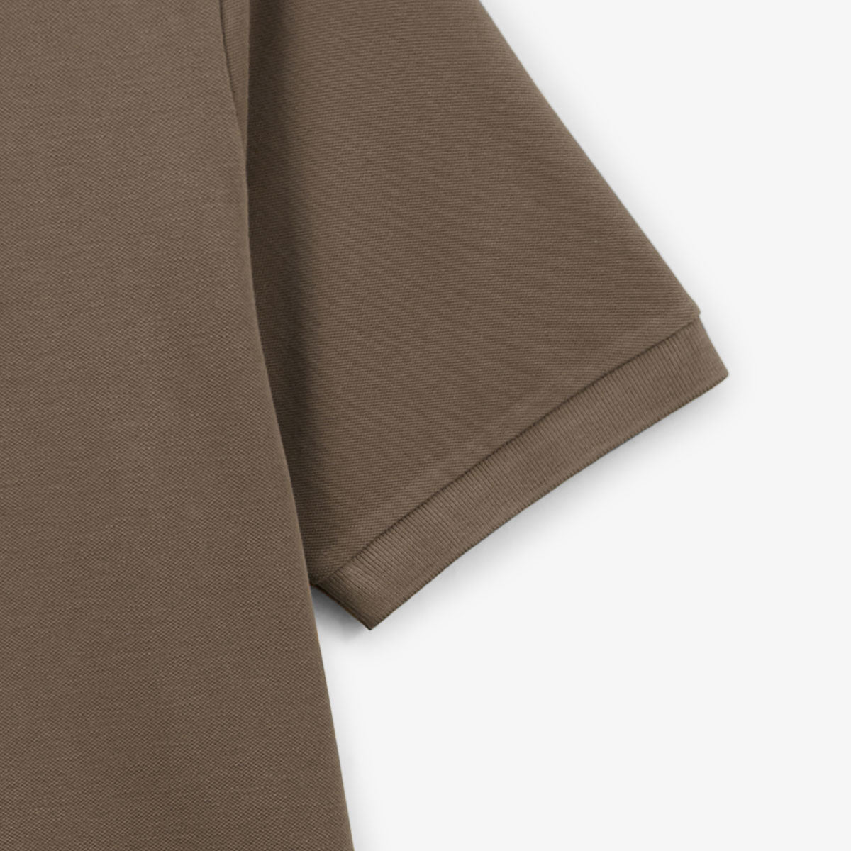 Lucas piqué polo met korte mouwen van katoen, shitake bruin, heren SERGE BLANCO