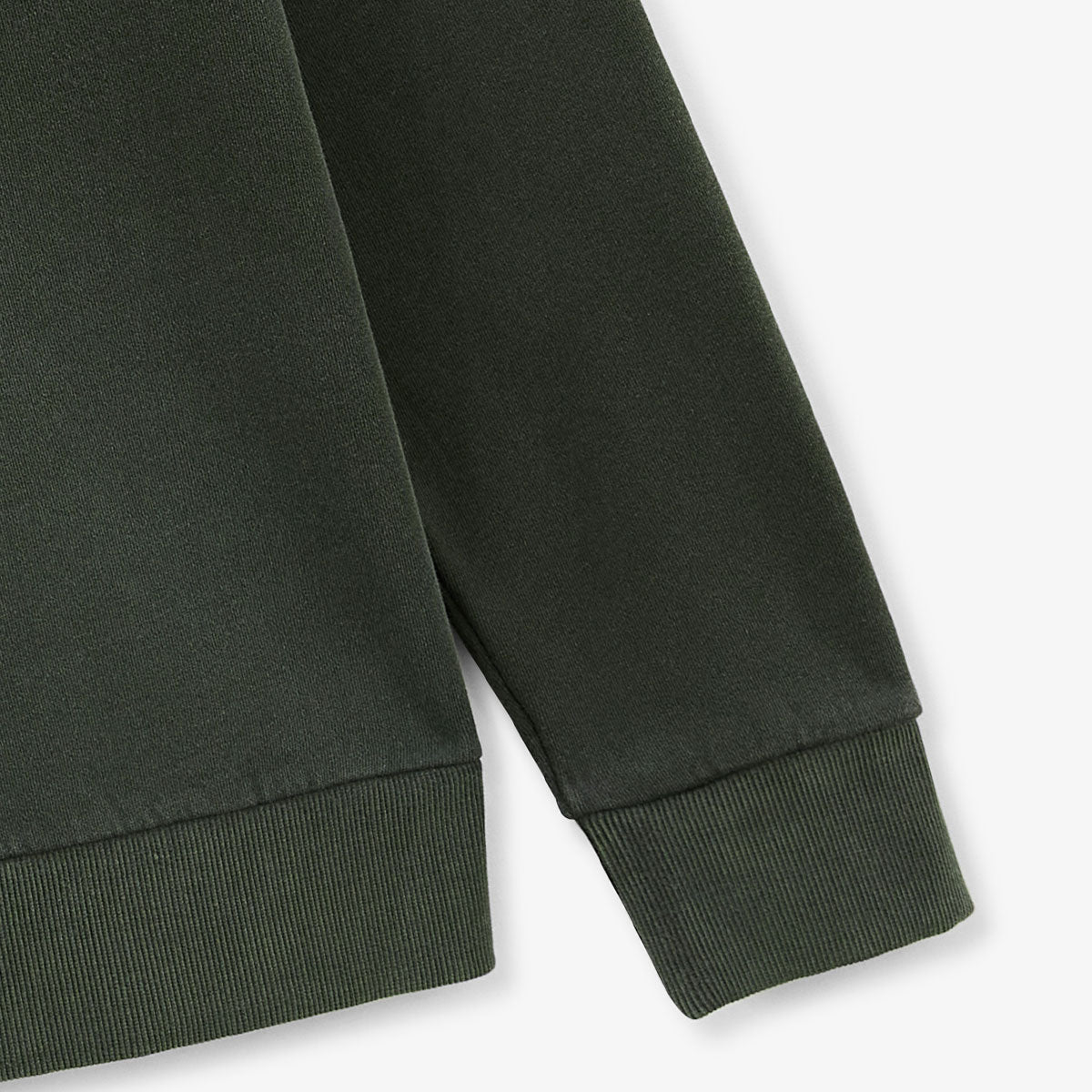 Katoenen sweater met ritskraag in Engels groen voor heren SERGE BLANCO