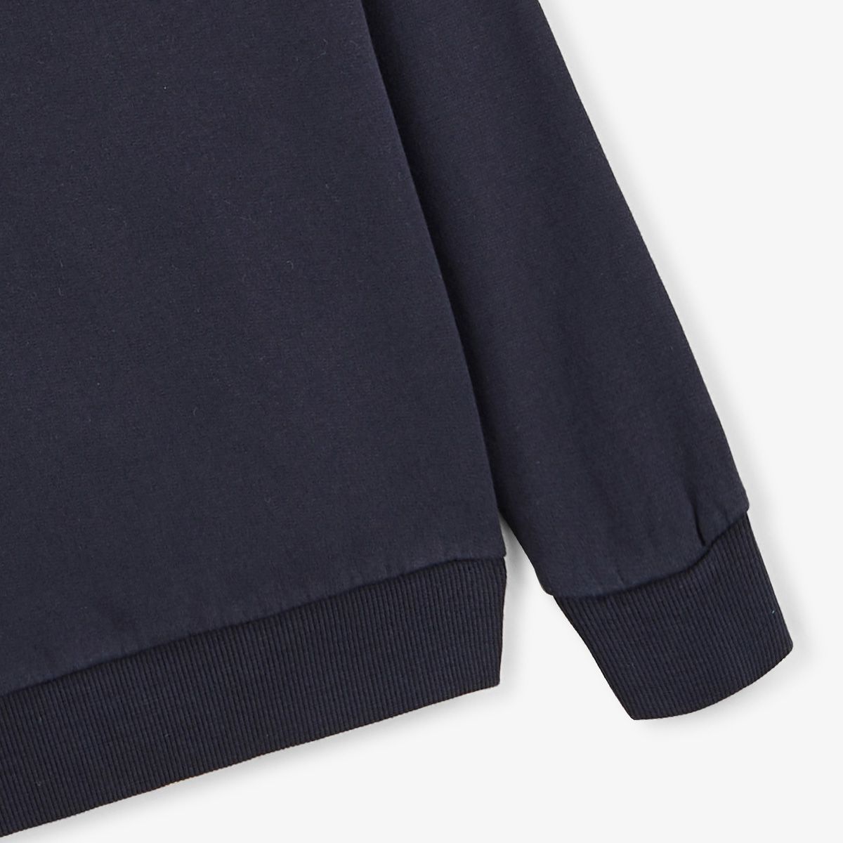 Herenhoodie van katoen Sidney met ritssluiting donkerblauw serge blanco 4