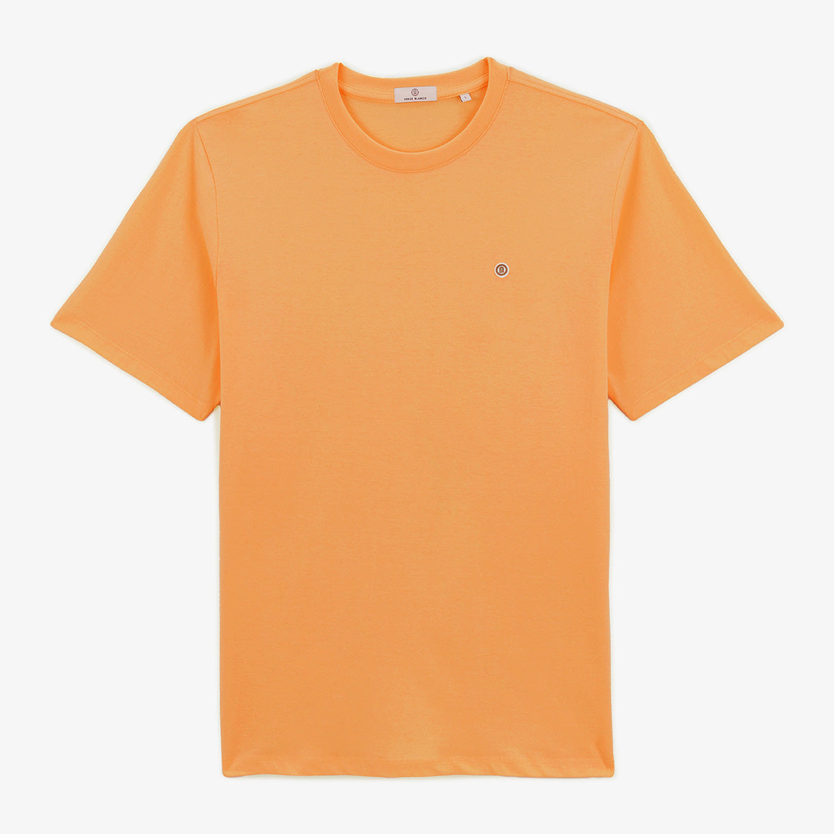 Theo T-shirt met ronde hals van mandarijnoranje katoen HEREN SERGE BLANCO