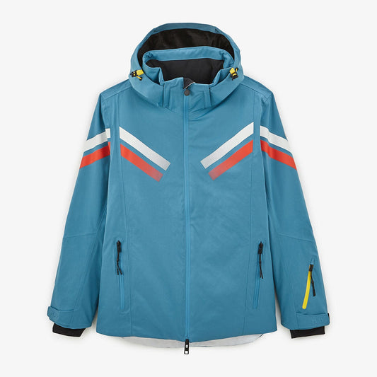 Courmayeur skijas voor heren, blauw met bruin, serge blanco