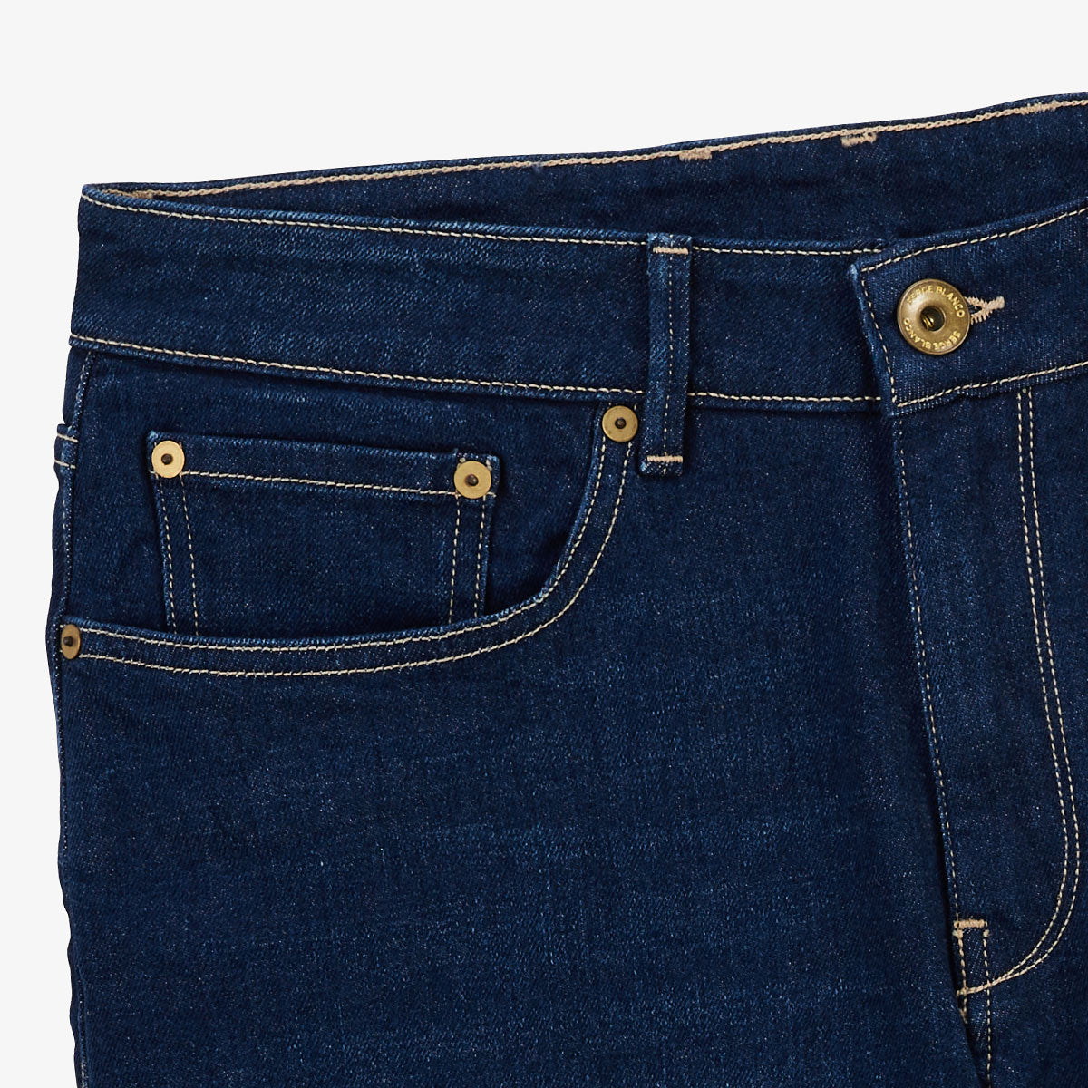 Bermuda 331 in taps toelopende stretchdenim, raw blue HEREN SERGE BLANCO