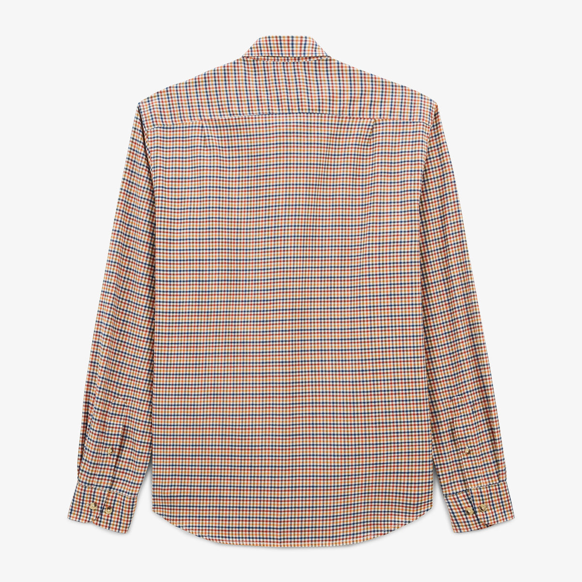 Overhemd met lange mouwen van twill met kleine koperen ruitjes Charles Homme SERGE BLANCO