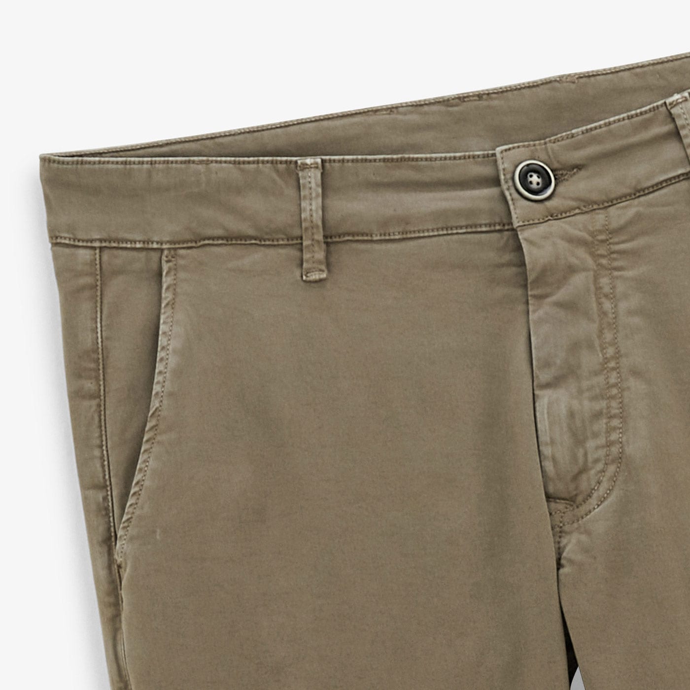 Katoenen chino met comfortabele pasvorm, legergroen, heren SERGE BLANCO