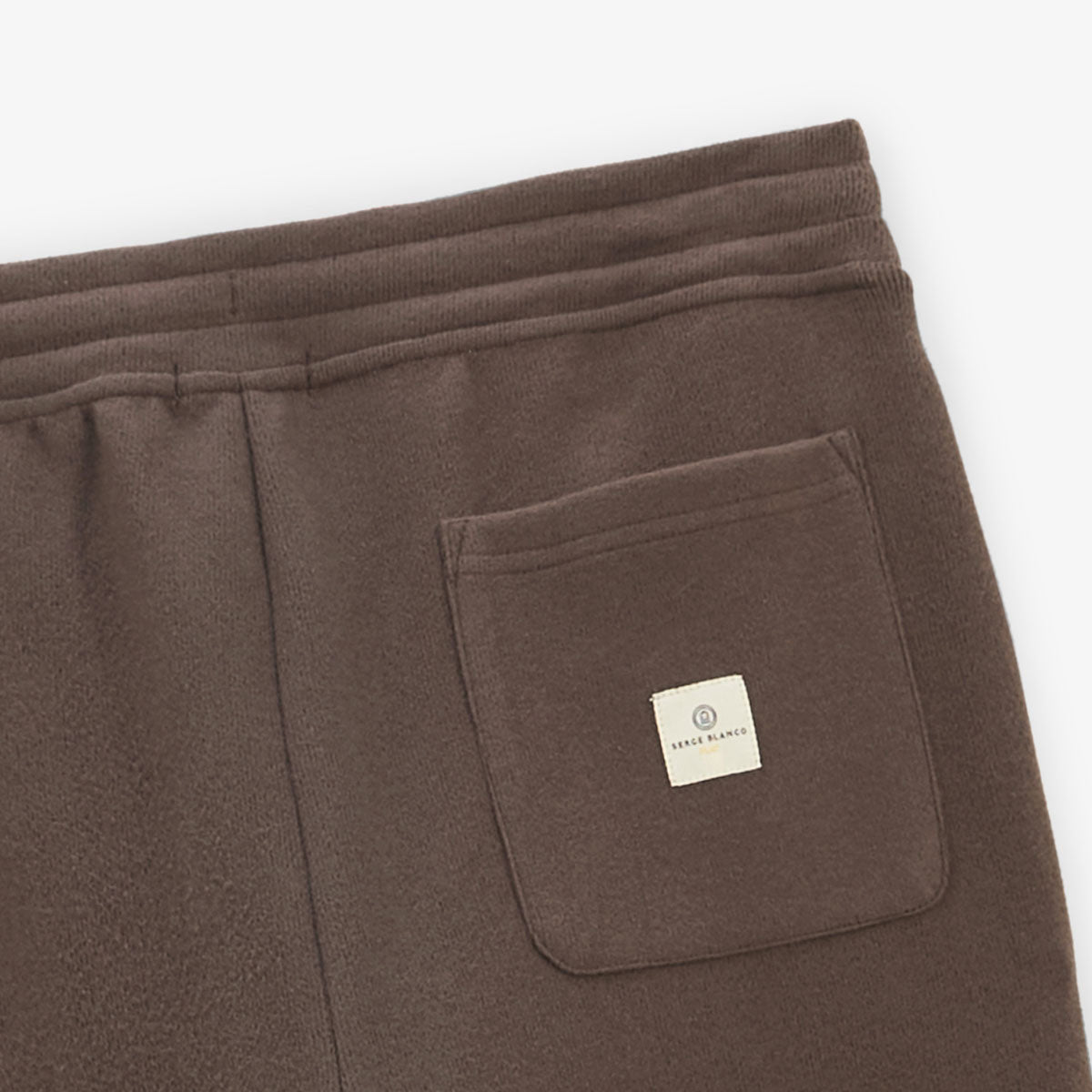 Joggingbroek met elastische tailleband en trekkoord, bruin ebbenhout Paolo Heren SERGE BLANCO