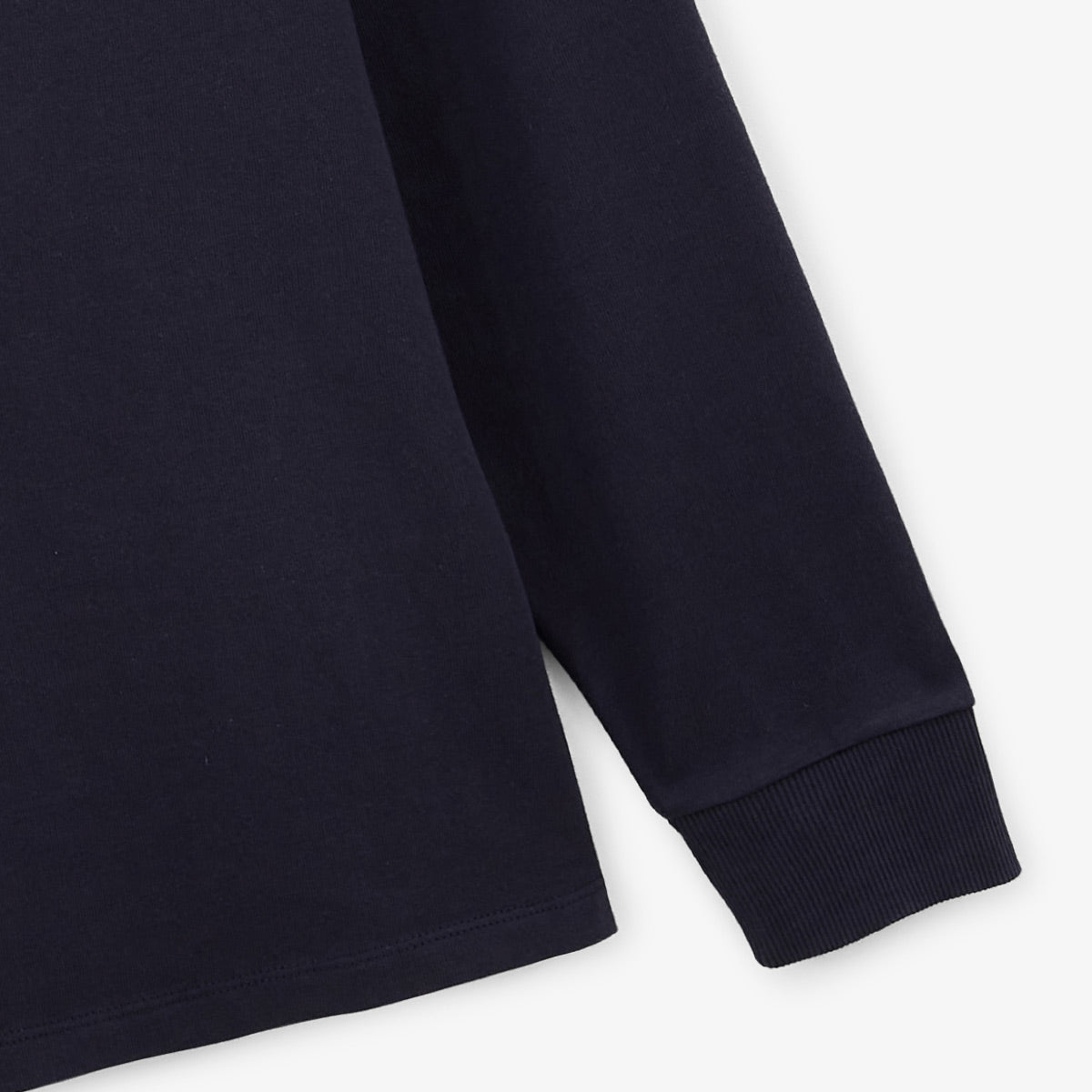 Lange mouwen rugby shirt van donkerblauw katoen LioHomme SERGE BLANCO