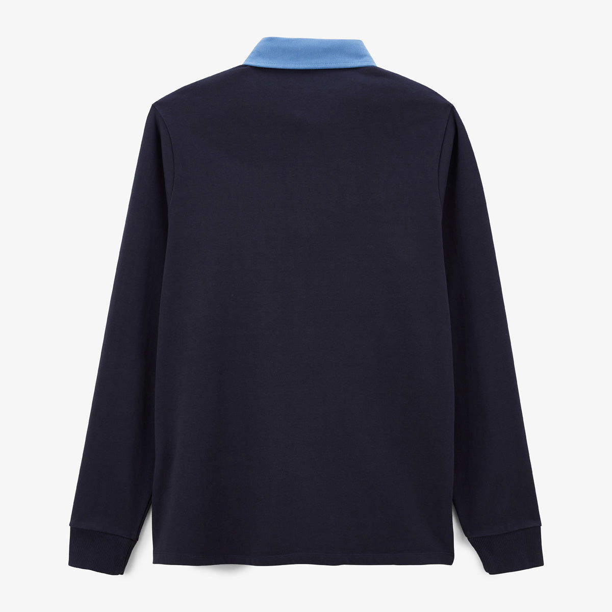 Rugby shirt met lange mouwen van katoen, donkerblauw, Lupin, heren, SERGE BLANCO