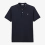 Lucas katoenen polo met korte mouwen en piqué, donkerblauw, heren SERGE BLANCO