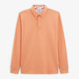 Loevan langemouwen poloshirt met kraag van katoen in koraalrood voor heren SERGE BLANCO