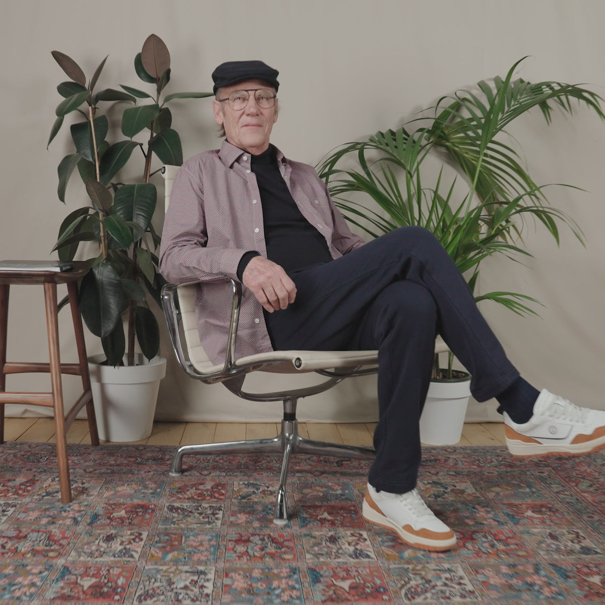 Rood shirt met geometrisch print