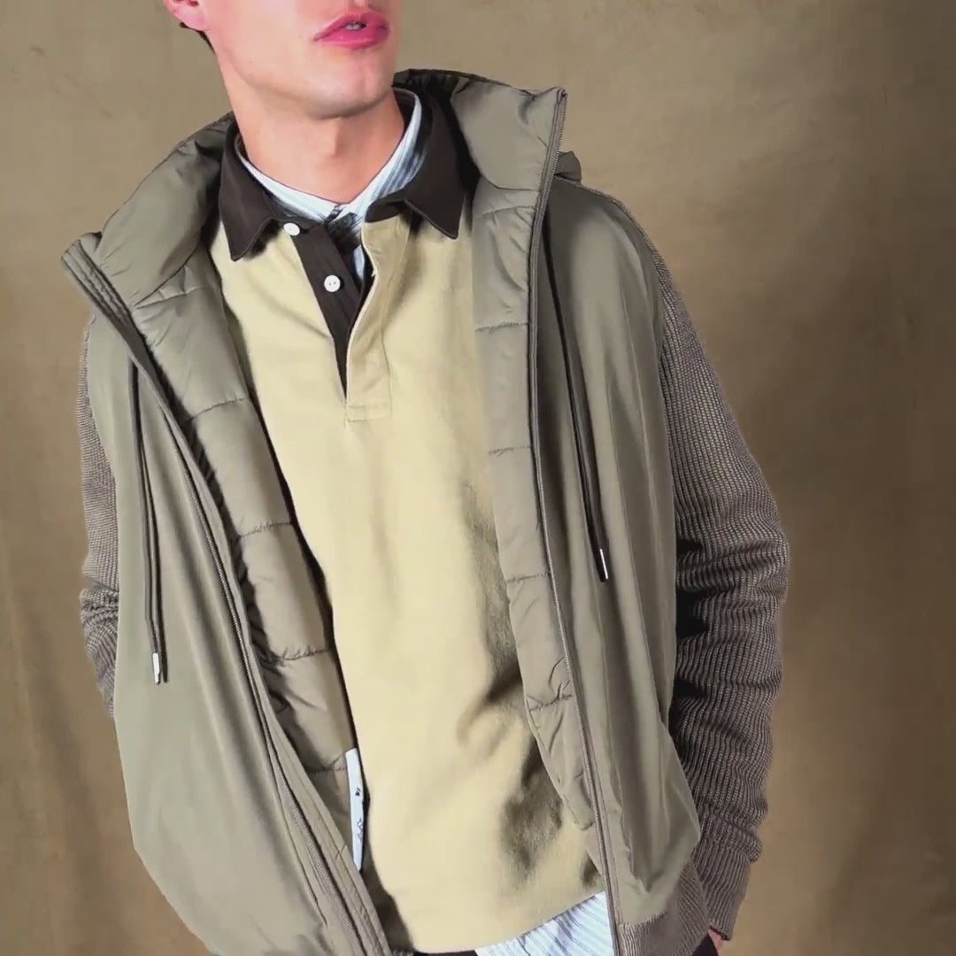 Beige Lupin rugby shirt met lange mouwen