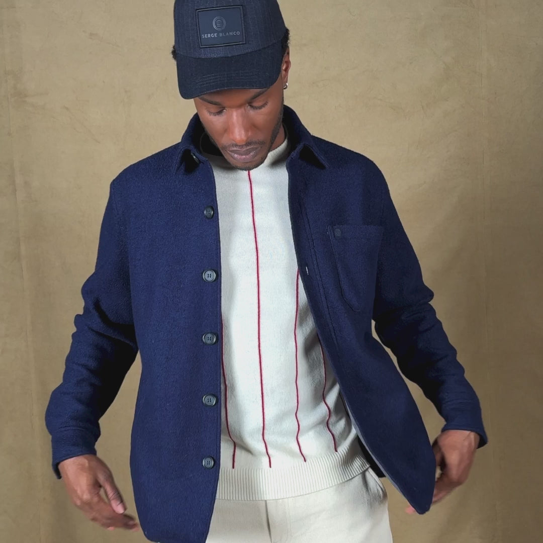 Trap-jas marineblauw