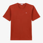 Theo T-shirt met ronde hals van rood katoen HEREN SERGE BLANCO