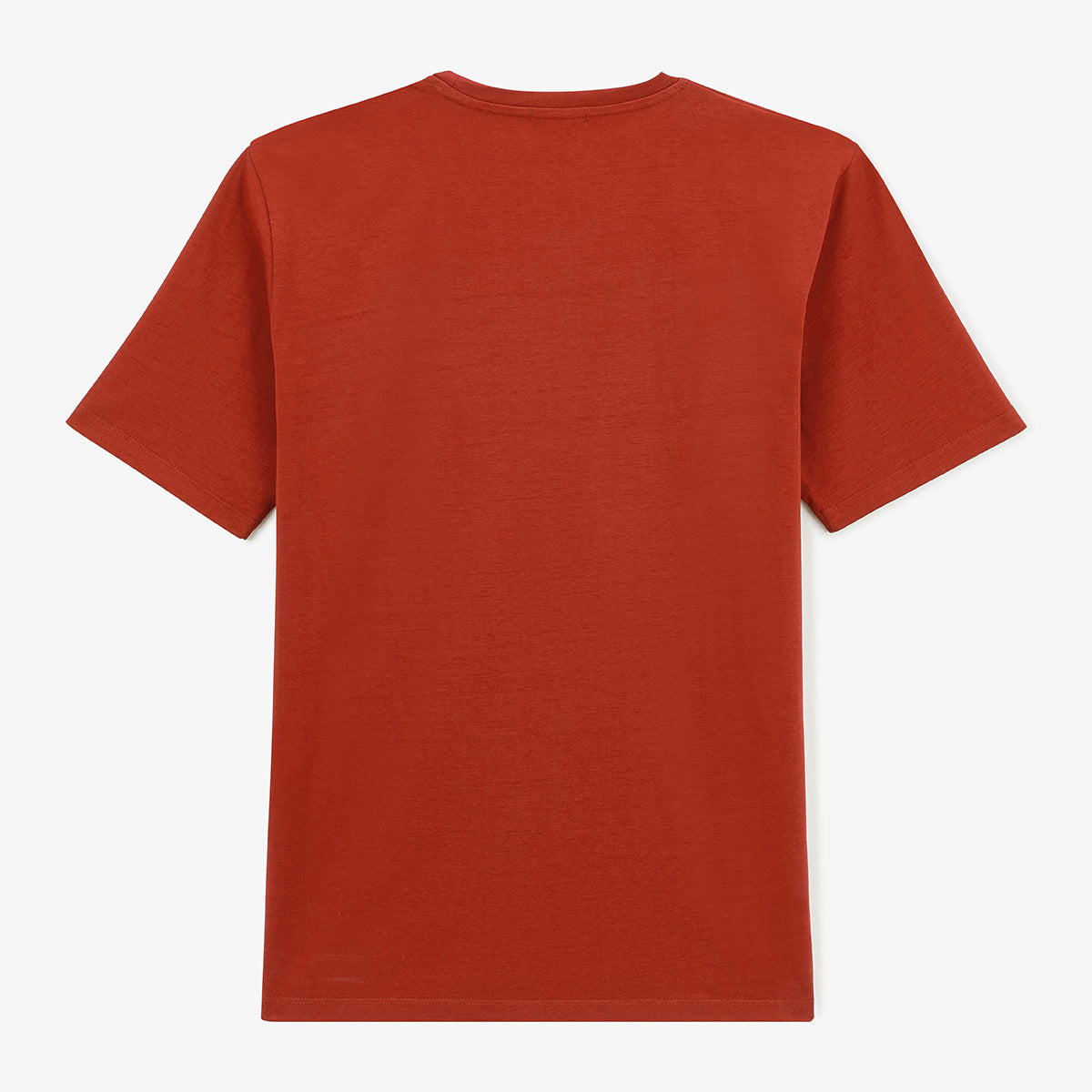 Theo T-shirt met ronde hals van rood katoen HEREN SERGE BLANCO